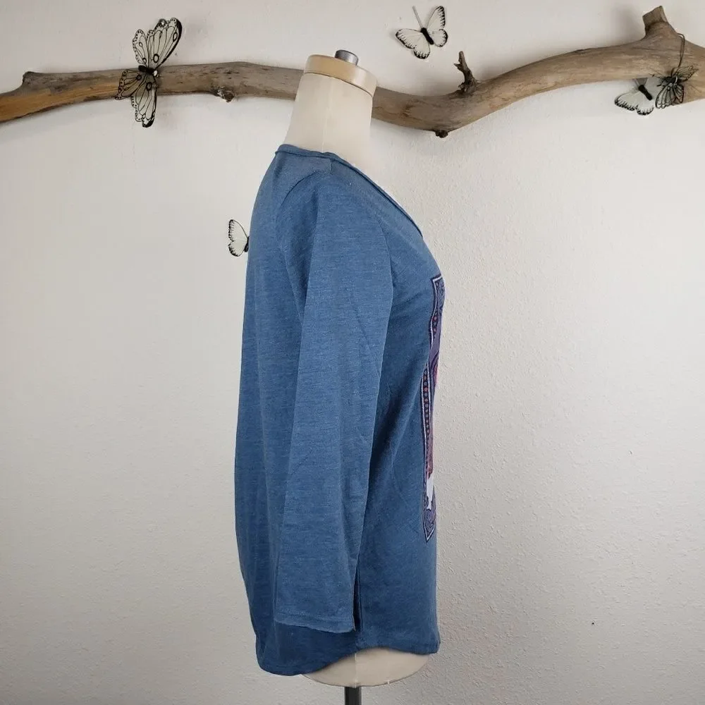 Lucky brand peacock long sleeve tshirt